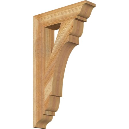 Ekena Millwork Olympic Traditional Rough Sawn Bracket, Western Red Cedar, 4"W x 18"D x 30"H BKT04X18X30OLY01RWR